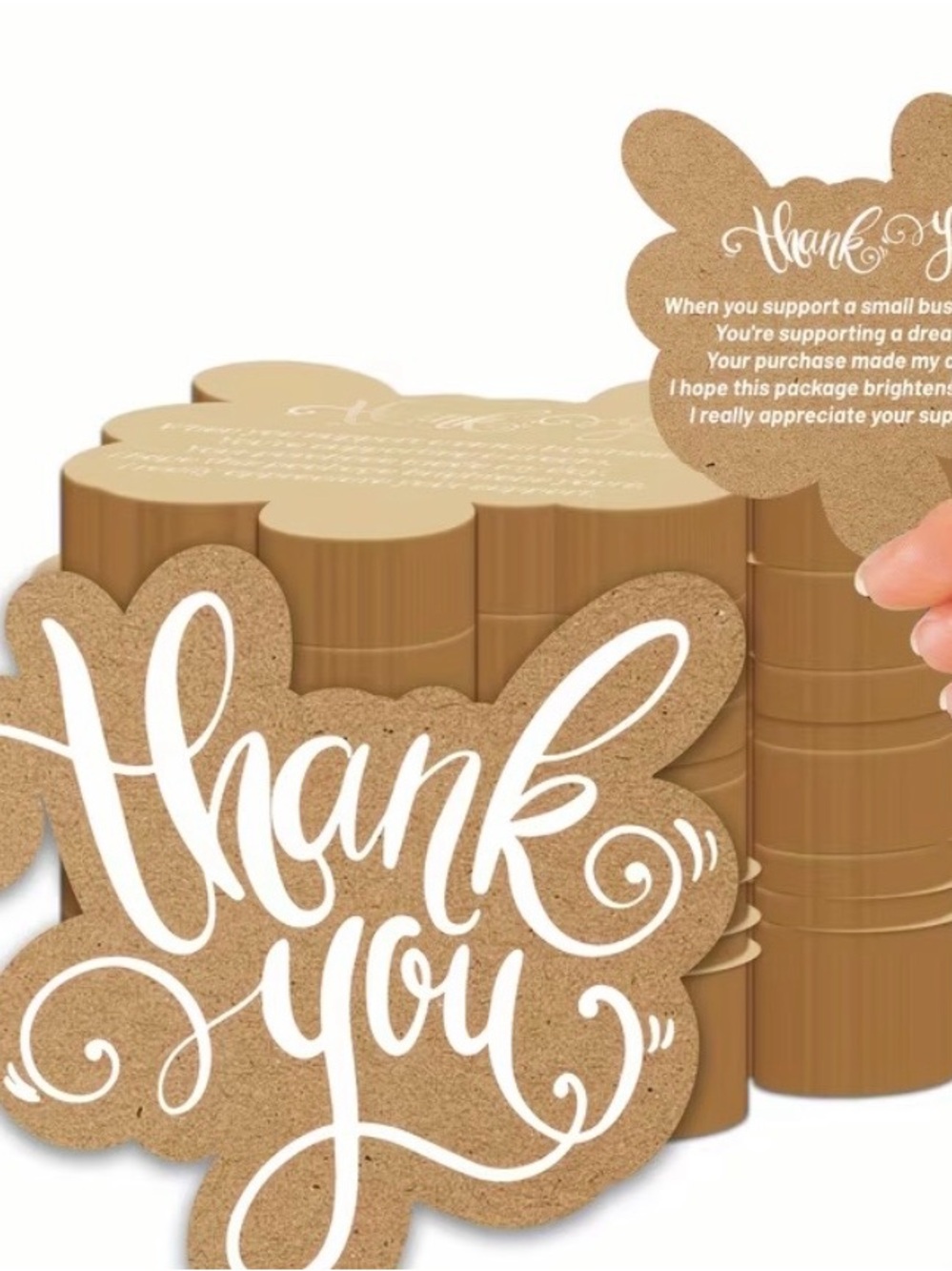 100pcs Unique Thank You Cards